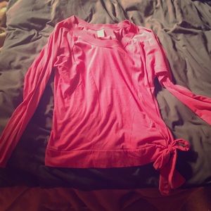 Pink long sleeve top